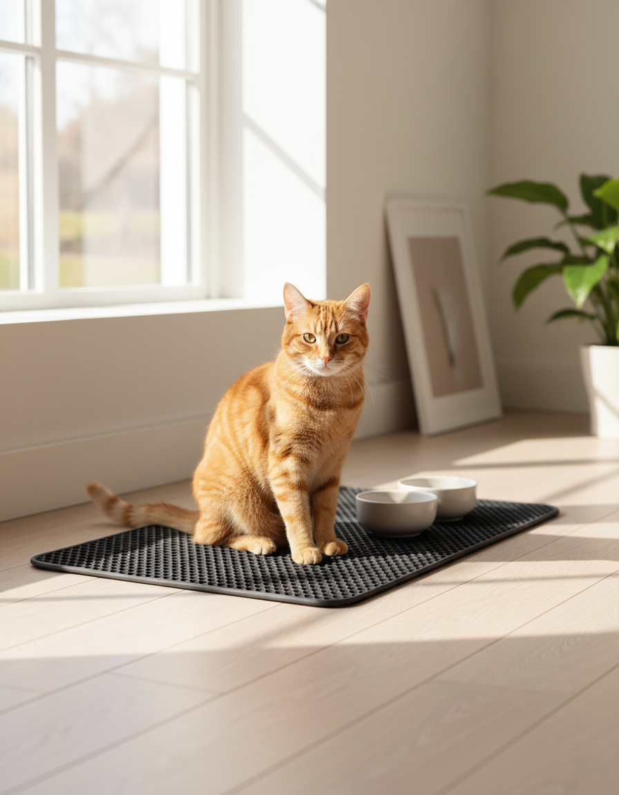 Authentic Cat with Mat Lifestyle Photo
