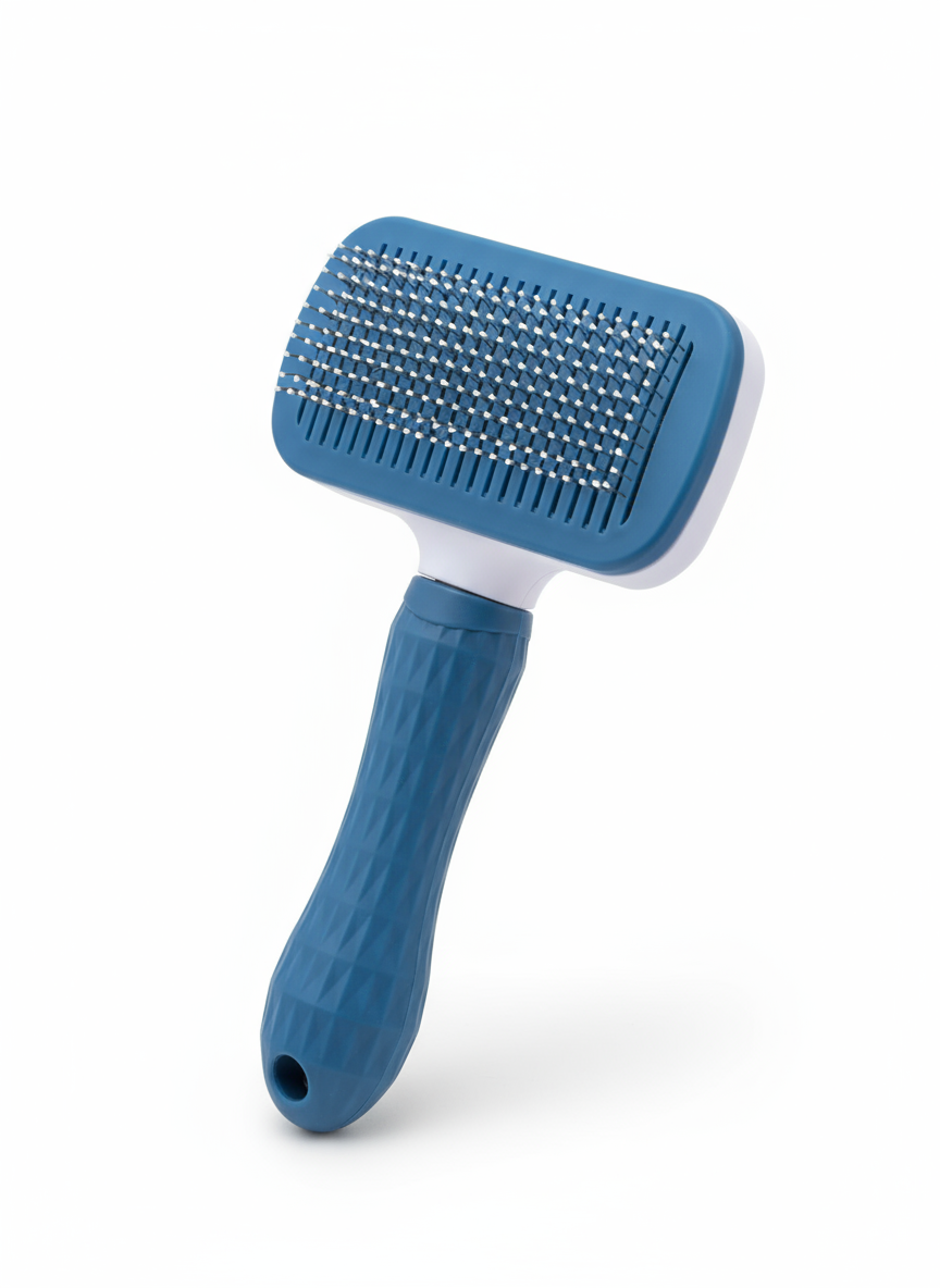 Blue Self-Cleaning Pet Brush