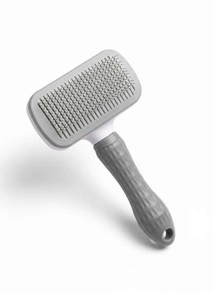 Grey Self-Cleaning Pet Brush